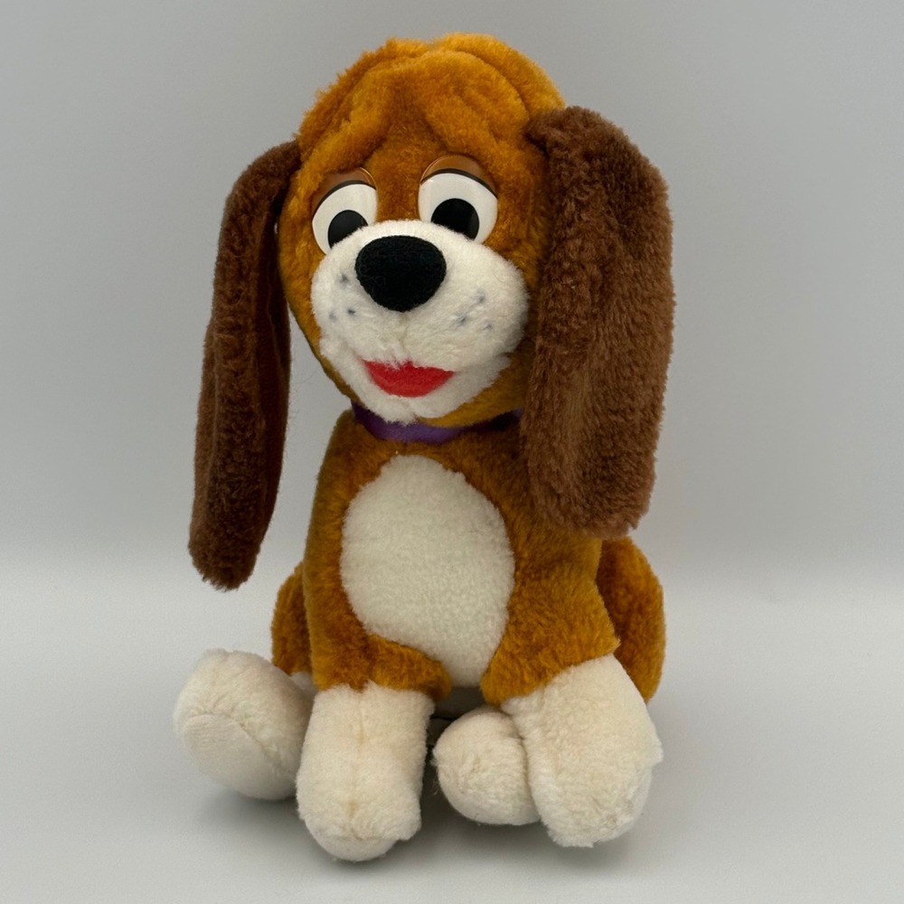 Disney Copper Plush Fox and the Hound Dog Stuffed Animal Vintage Video Release